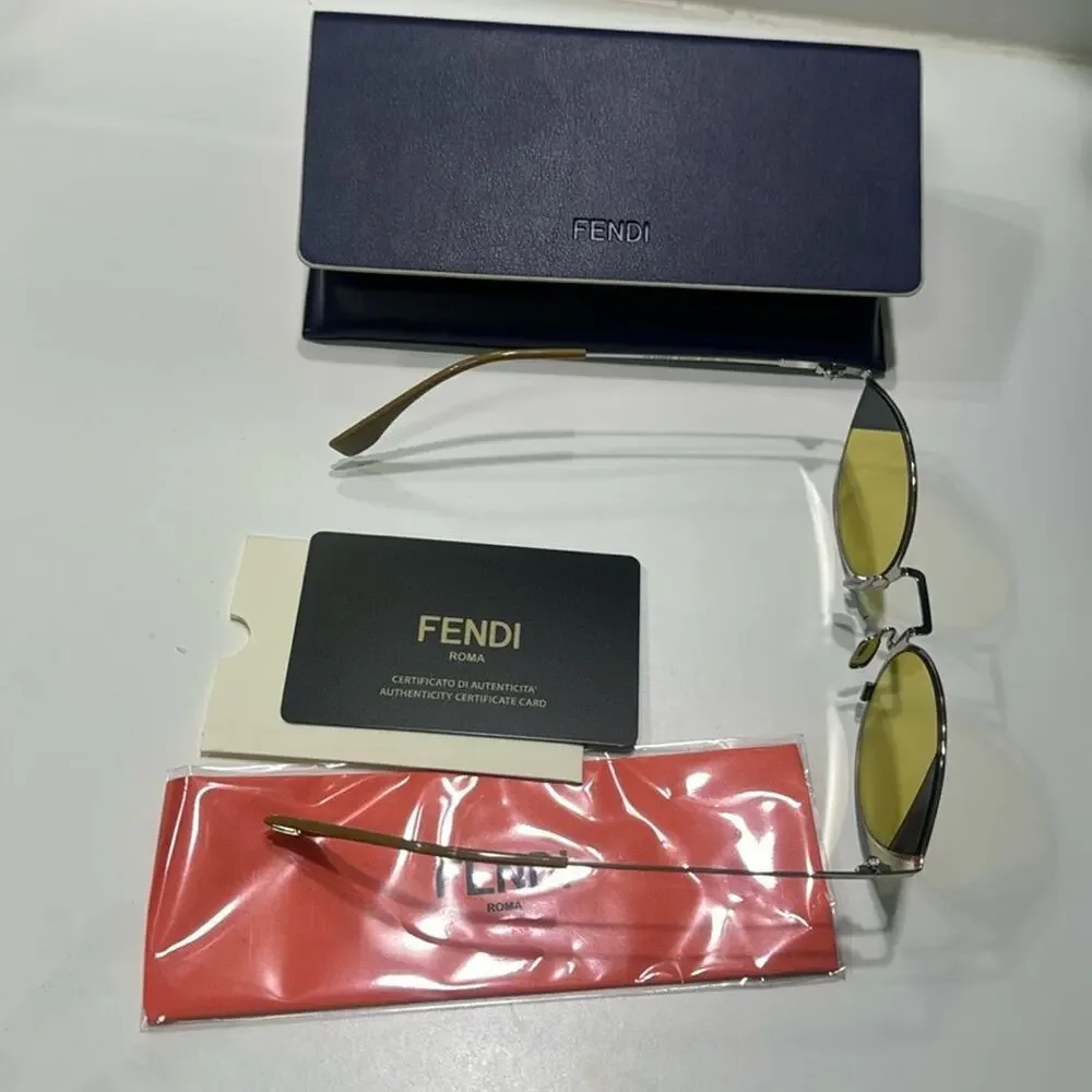 Fendi 51mm Cat Eye Sunglasses yellow